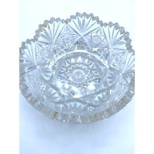 American Brilliant Cut Glass Dish 7 x 3 Inches
